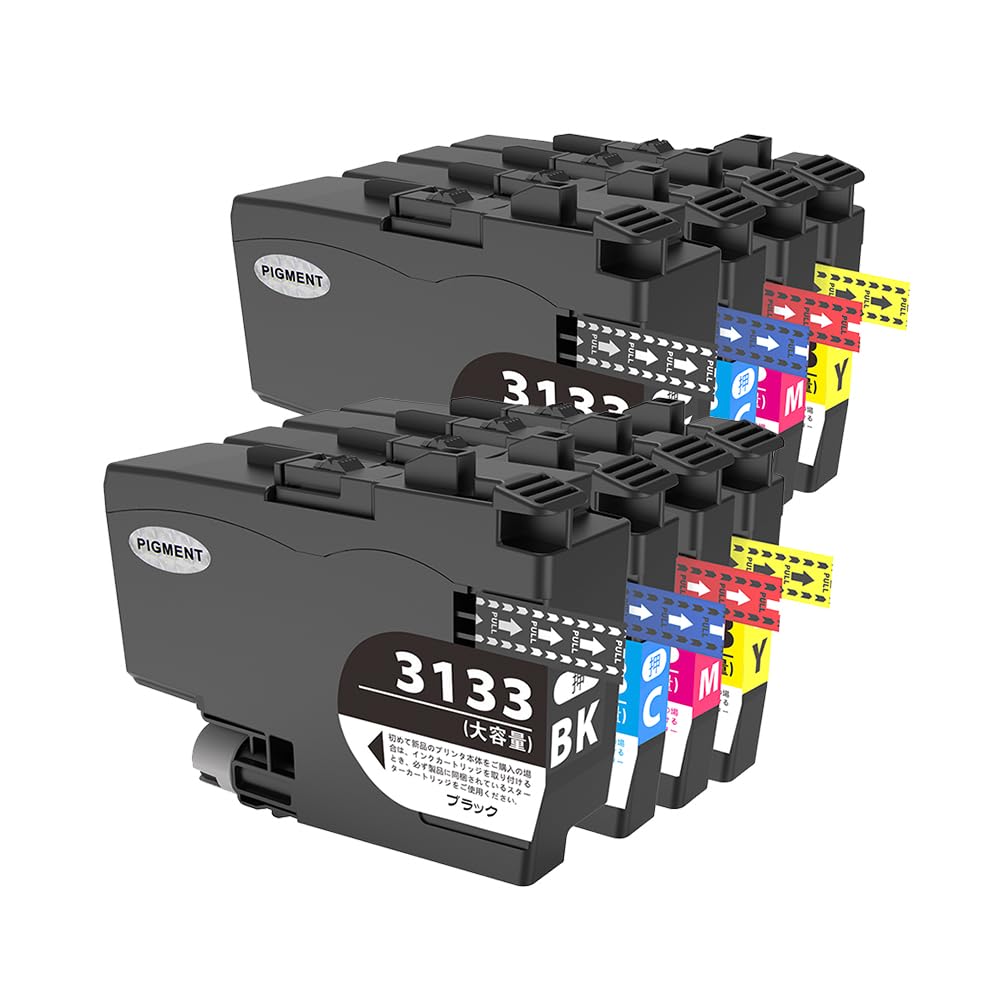 Amazon.co.jp: 【SEASKY】LC3133-4PK 顔料 染料 4色セット x2 お得な8